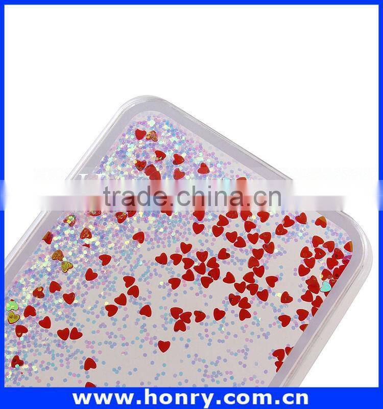 Mobile accessories popular hard pc flowing glitter liquid case moving glitter case for iphone 6 china wholesale