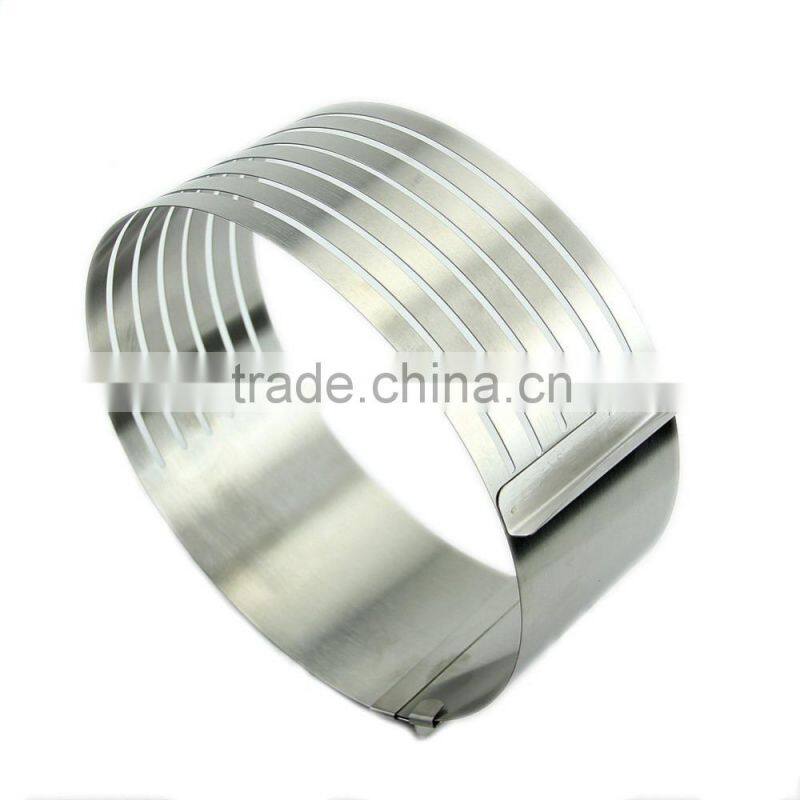 16-20cm Adjustable Stainless Scalable Mousse Cake Ring Layer Slicer Cutter Mould