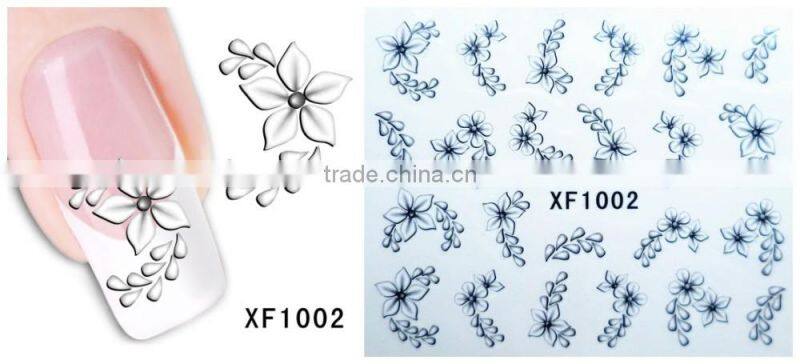 2016 newest XF series water nail art sticker transfer printing water decals nail art decoration