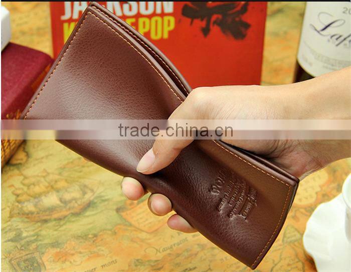 China direct male leather purse men long PU hand wallet