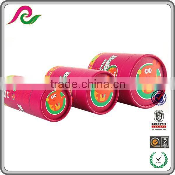 Custom cylinder box with full color printing for packaging crayons