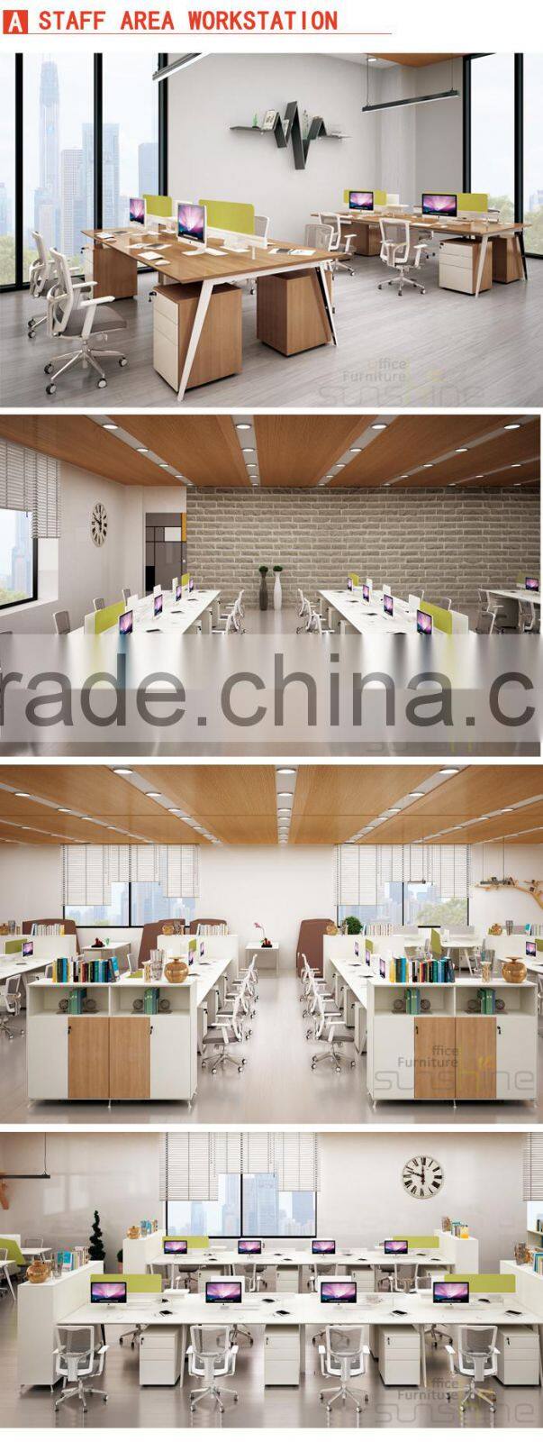 Modern New Designed Simple Wooden Office Computer Desk Workstation ZS-B3014