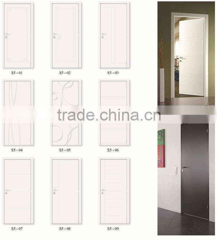 4 panle beautiful simple style interior flush room door for meeting room