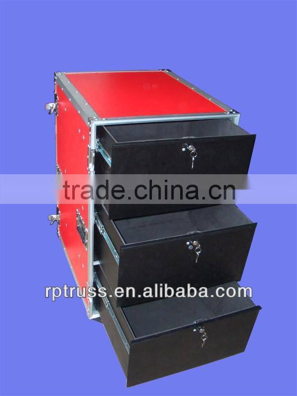Drawer aluminum drawer flight case/aluminum road drawer flight case