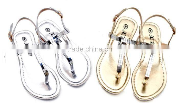 Comfortable summer flat thong sandals, Roman women shoes European and American fashion female with flat sandals