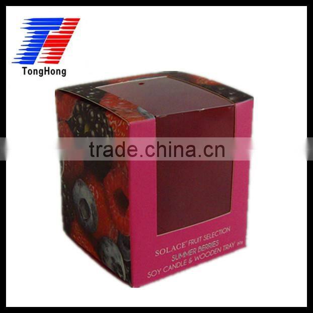 white paper display folding box with PVC