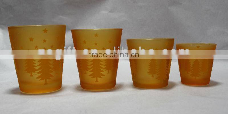 fair wholesale handpainted glass candle holders