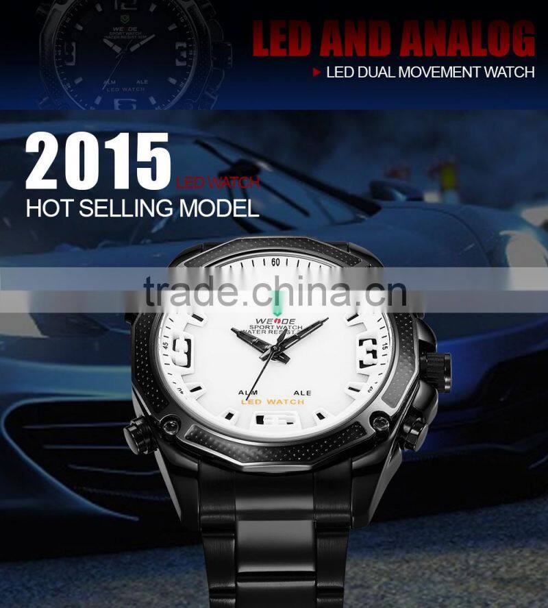 WEIDE Military trendy watches water resistant watch 30m description of Wrist watch Alarm LED large digital timer WH2306