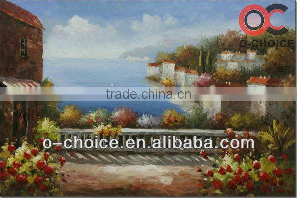 Beautiful tuscany landscape oil painting with frames