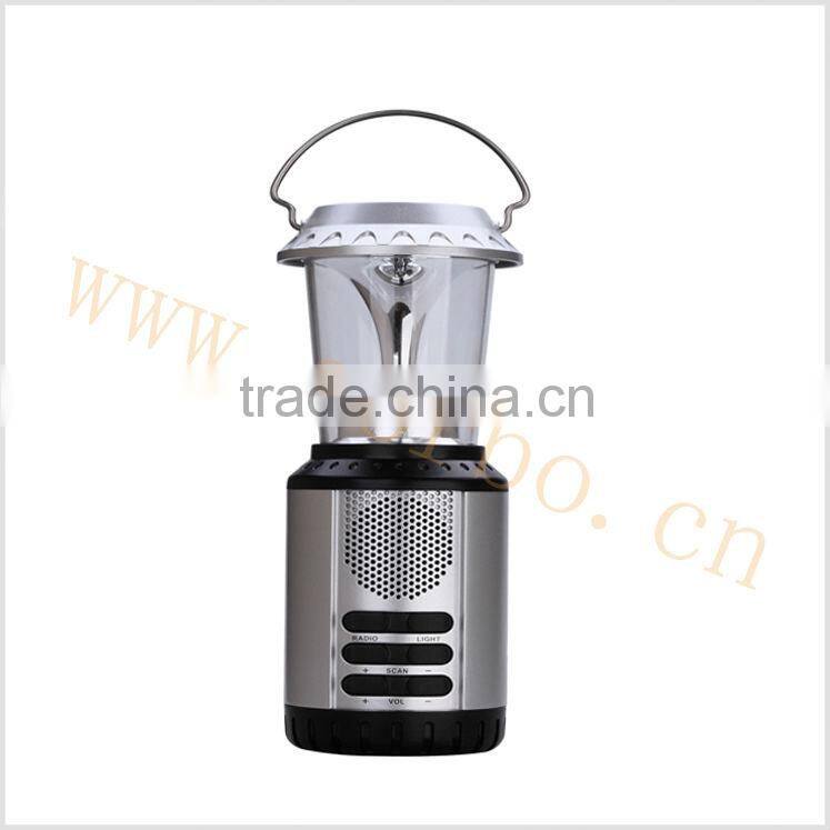 portable triple way charged solar hand crank radio lantern / compact FM Radio