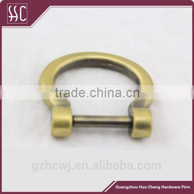 D ring for handbag,screw metal D ring,open d ring for handbag accessory