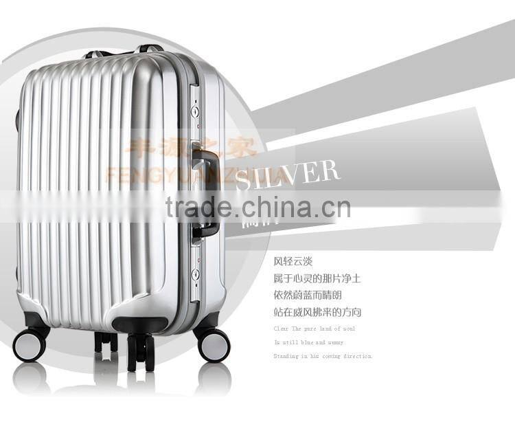 2016 china factory trolley case Fashion abs and pc aluminum frame travel luggage bag/travel trolley/new design travel bags