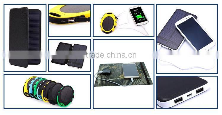 Brilliant quality portable solar 15000mAh power bank charger for mobile phone cafe