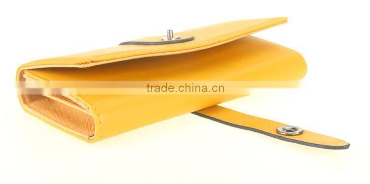 Purse high quality PU bright yellow wallet