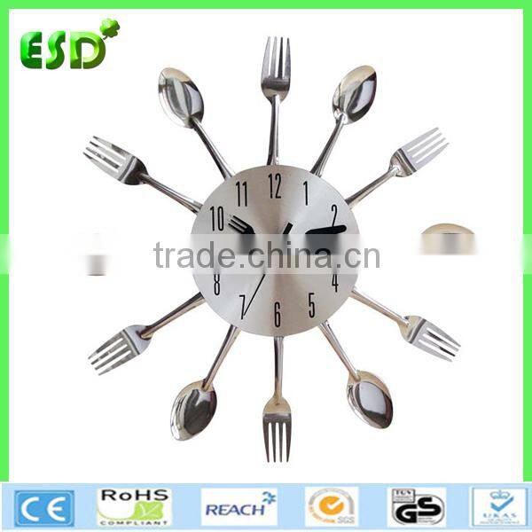spoon and fork wall clock kitchen clock