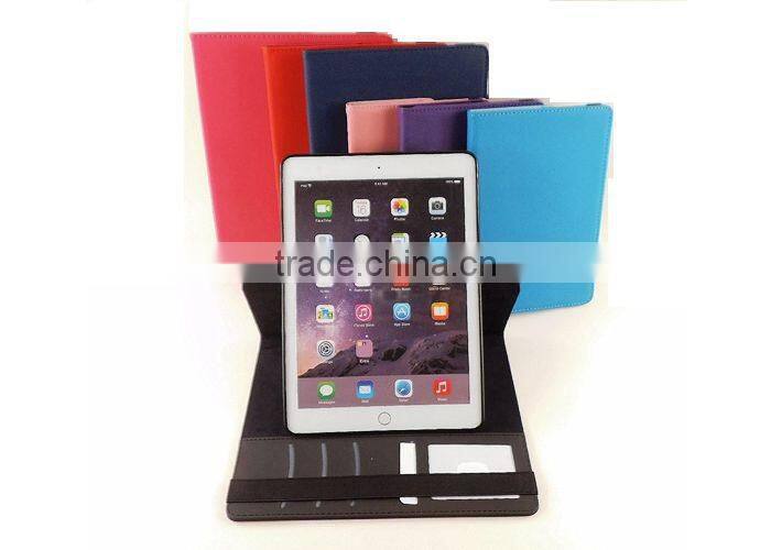 Kickstand 360 degree rotation PU TPU cover for ipad pro case wholesale