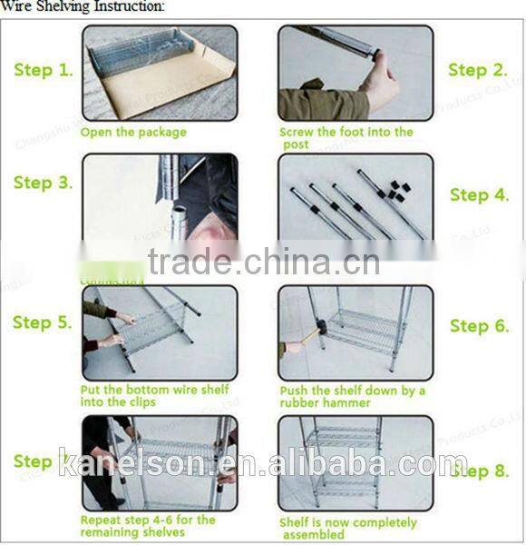 Heavy duty chrome wire rack, wire shelf, wire shelving