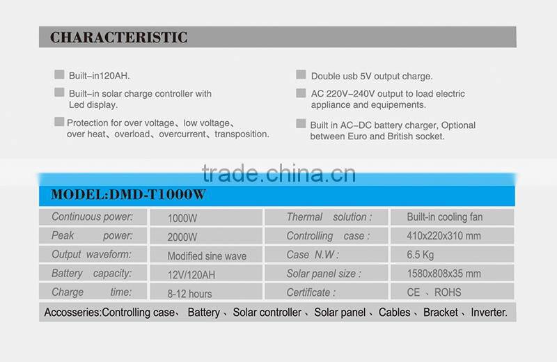 500w 1000w Good price All in one solar panel tracking system for home use