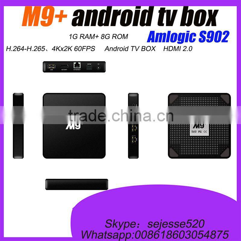 M9+ tv box Amlogic S905 android TV Box with Quad Core Smart Min Android 5.1 tv box M9+