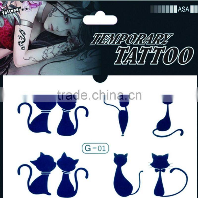 2016 hot sale water transfer tattoo sticker, temporary tatoo sticker