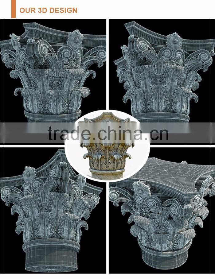 External and internal beautiful decorative for villa and bank and hotel greek column caps
