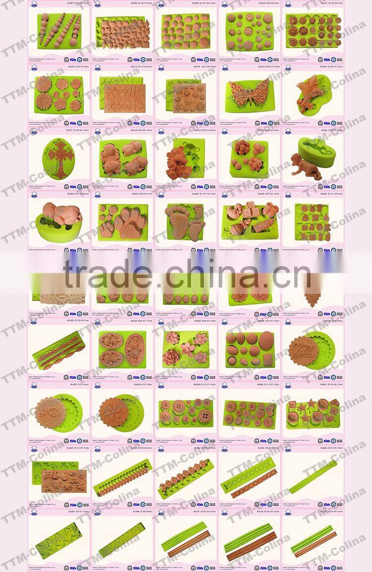 Cute dog shape cake decoration fondant silicone mold