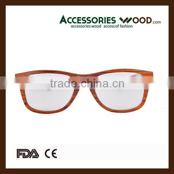 hot selling sunglasses & optical frames veneer wood glasses frames with acetate temple OEM design available