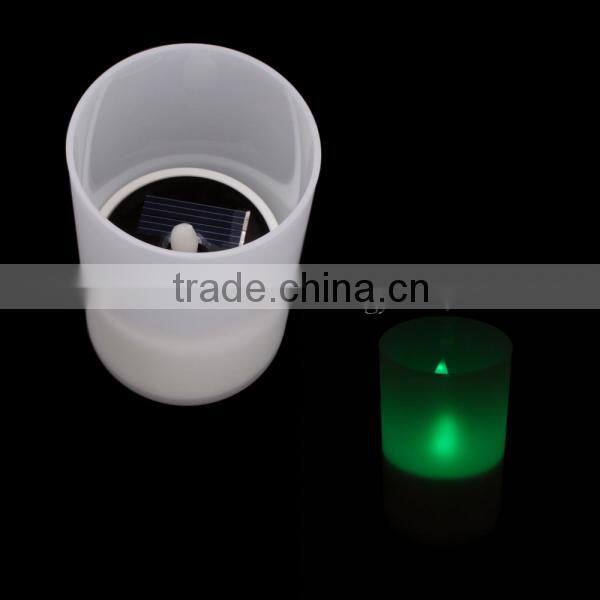 Solar LED Candle Lamp Nightlight Green