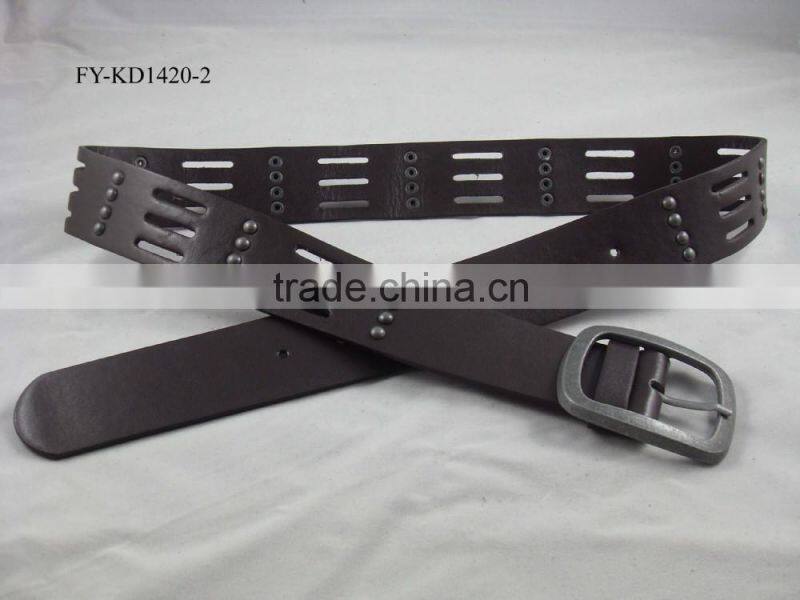 fake leather rivet belt for men