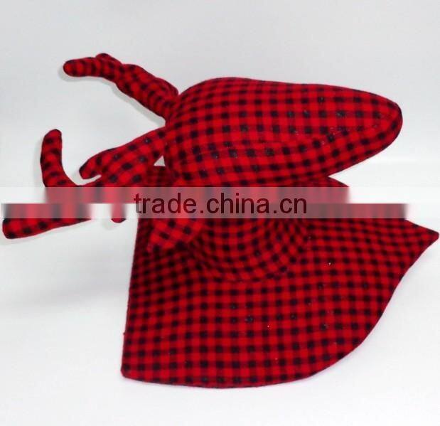 Christmas Doer Plush Plaid Deer Head for Wall Decoration