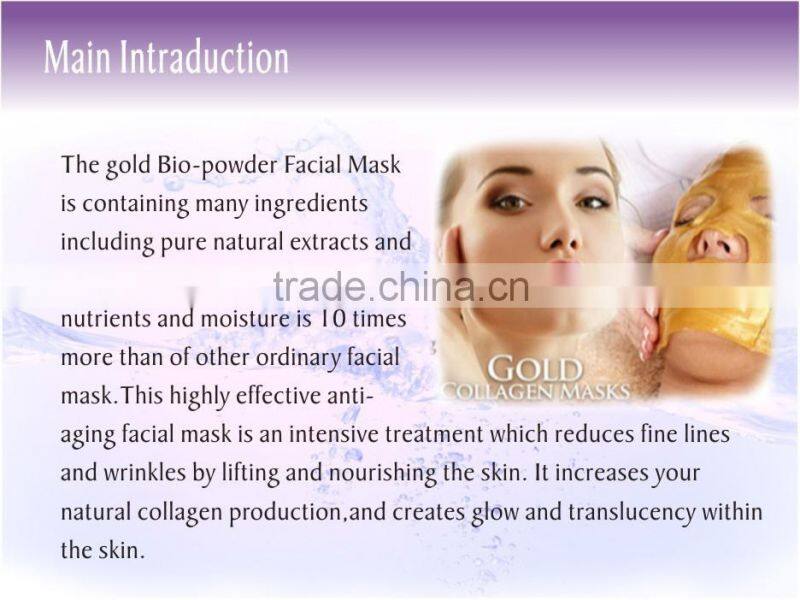 OEM SKIN CARE MASK bio cellulose facial mask gold bio-collagen facial mask