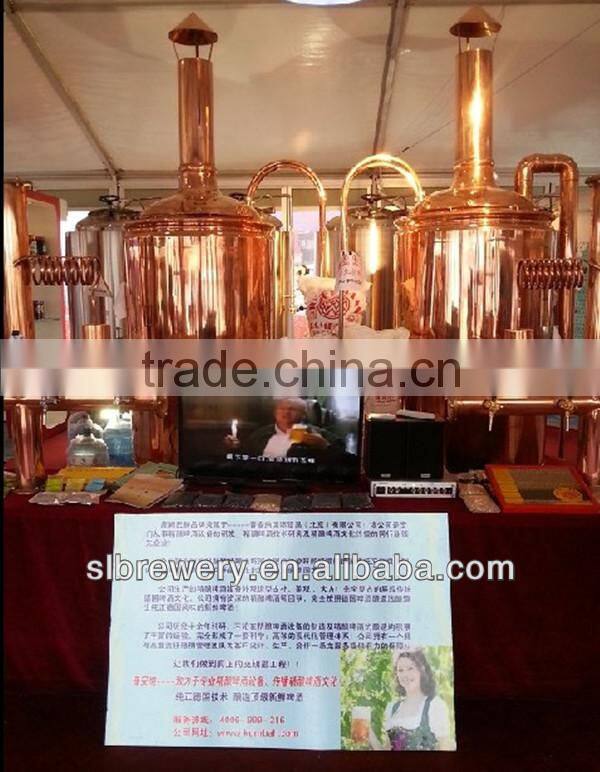 1000l red copper beer brewery equipment