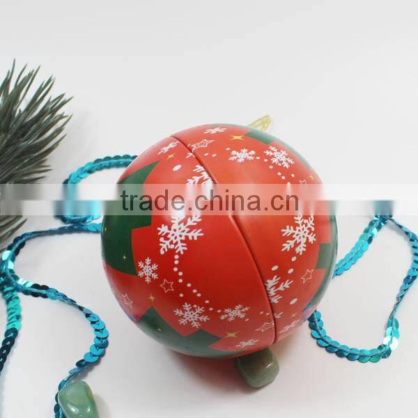 2016 christmas Gift Ball Tin Christmas Tin Ball