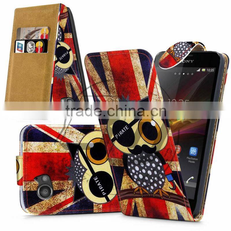For Sony Xperia M C1905 High Quality Print Flip PU Leather Case Cover Moible Phone Case