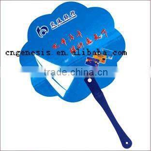 Printing pp hand fan promotion custom cheap advertising fan mini plastic hand fan