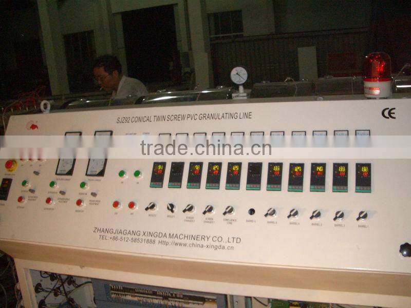 PVC hot cutting pellet extruding machine