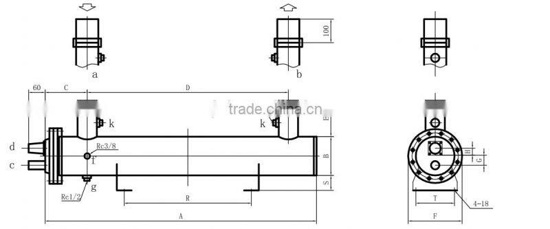 High tech low cost heat exchanger for water cooled condenser