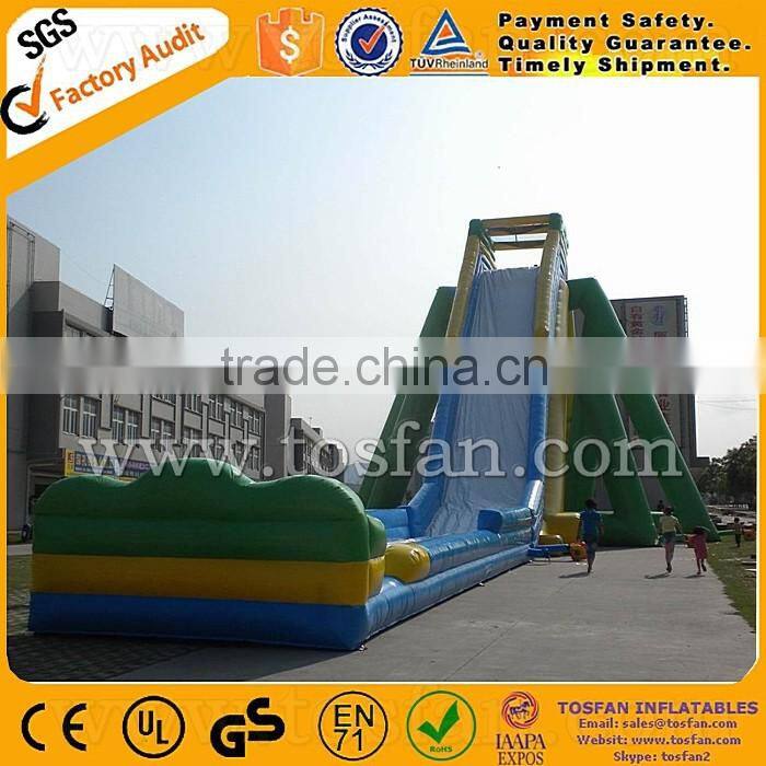 50m long giant inflatable slide hippo slide A4040