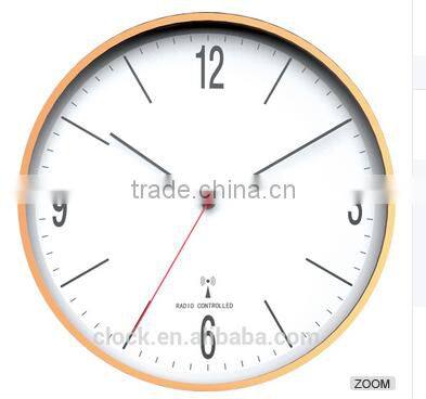 metal radio control simple style wall clock