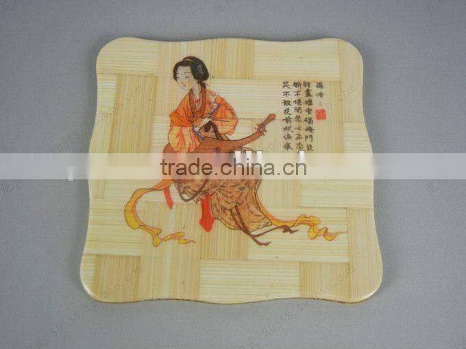 Hot Sale Bamboo Table Mat with Chinese History Pattern