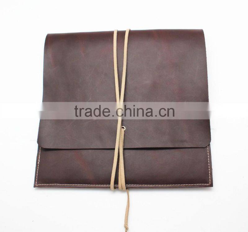 Customized design genuine leather pad tablet case cover