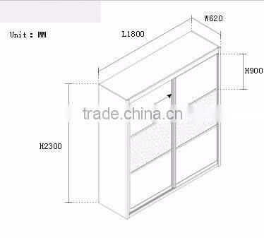 High glossy wardrobe for living room