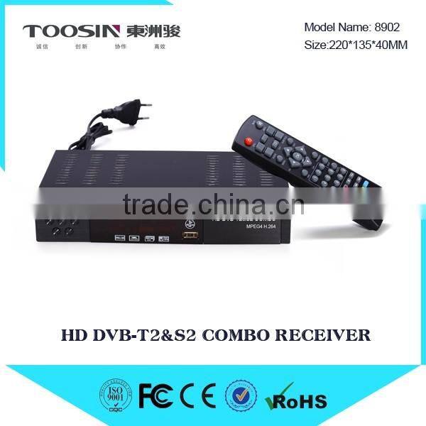 hd 1080p mpeg4 combo receiver support free biss key powervu digital combo set top box
