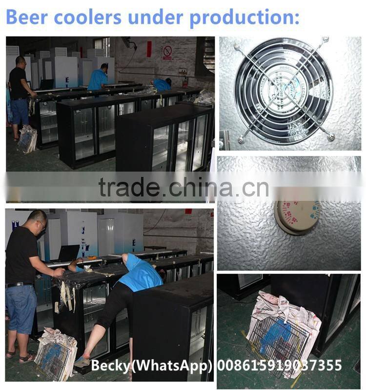 Desktop mini refrigerator with sliding doors