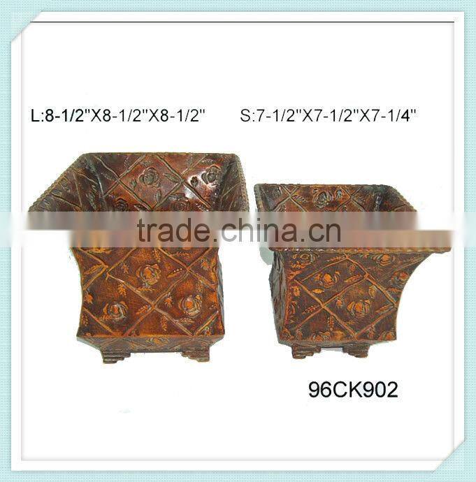2013 hot sale new Ceramic stainless steel flower pots