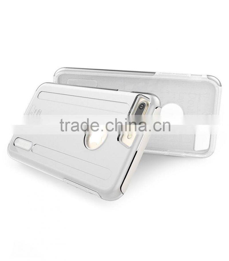 2016 Mobile Phone case Double Layer transparent PC case for Apple iPhone 7 Plus(5.5")