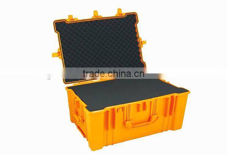 Wonderful dustproof hard plastic waterproof equipment tool case with foam and wheels