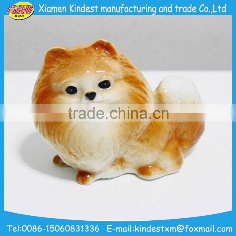 handmade Decorative ceramic mini dog figurine for promotion