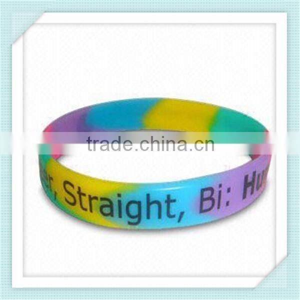 colorful rainbow silicone bracelet