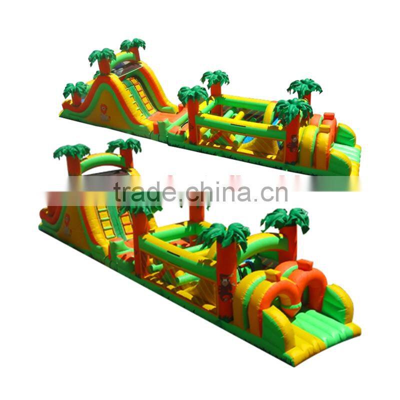 Inflatable Giant Obstacle Fun City/Moonwalk Inflatables/Jumping castle with slide